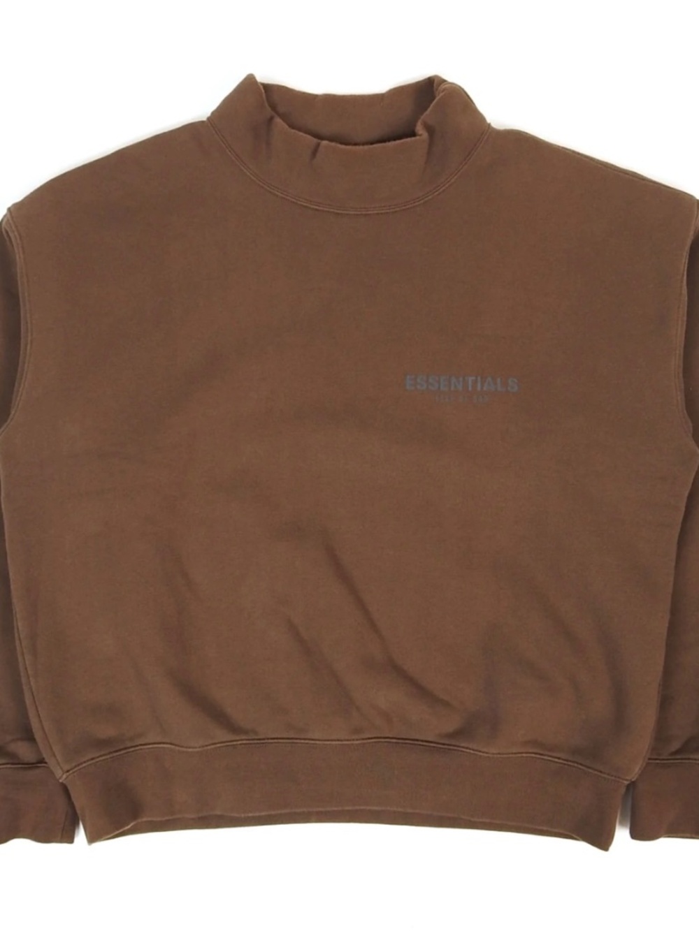Fear of God Essentials Mock Neck Sweatshirt (Brown)